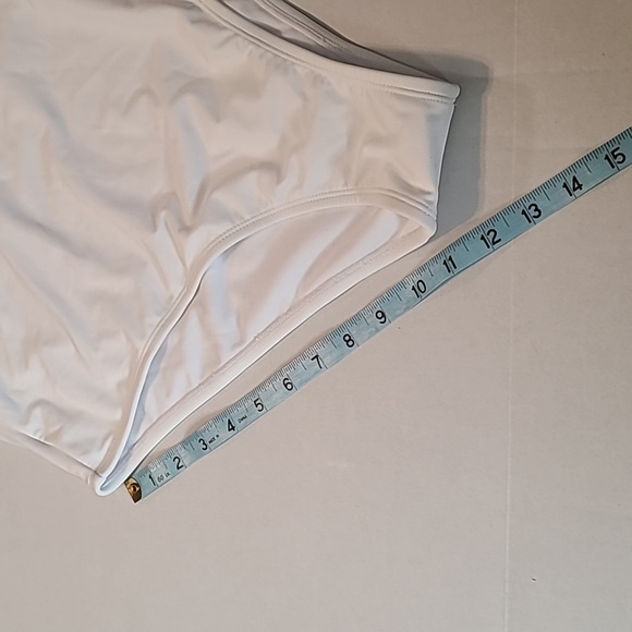 Sugar Coast By Lolli Swim White Ruffle Flounce Bandaeu Womens Swimsuit XL NWT - Picture 10 of 11